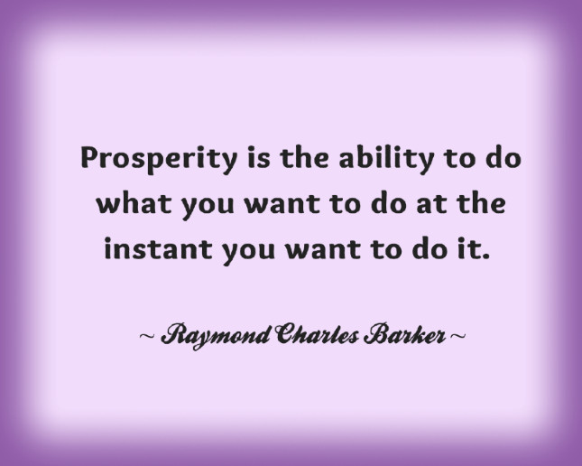 What does prosperity mean discount