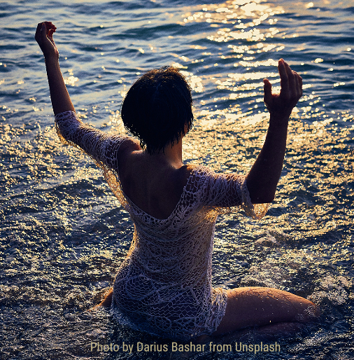 Let go and let God Woman Letting Go