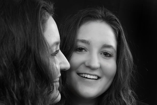 Woman Mirror Face Only